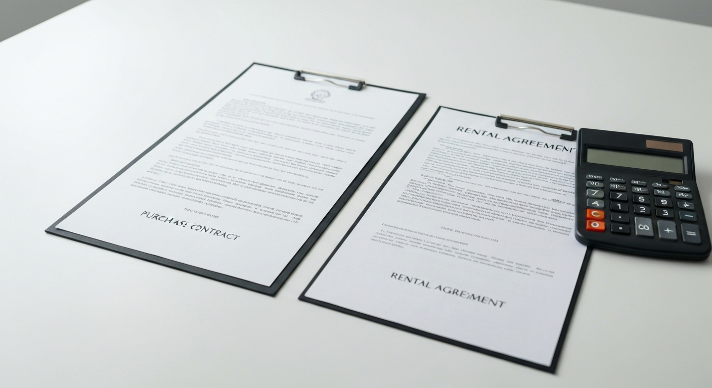 Financial comparison documents for purchase versus rental to choose professional kiddie ride investment